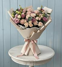 Букет цветов из:  Розы и Лизиантусы #REPLACE_PRED# Пыть-Яхе