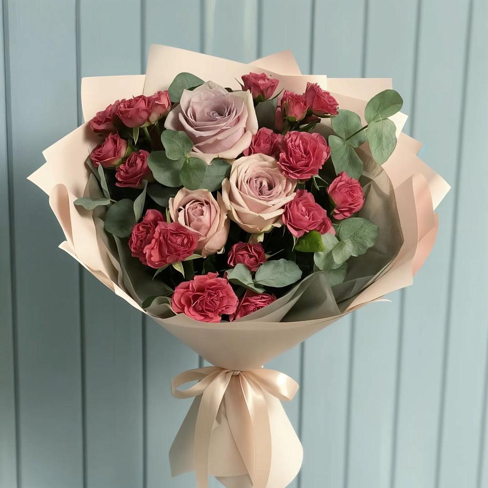 Букет цветов из: Гвоздики и Розы в Пыть-Яхе