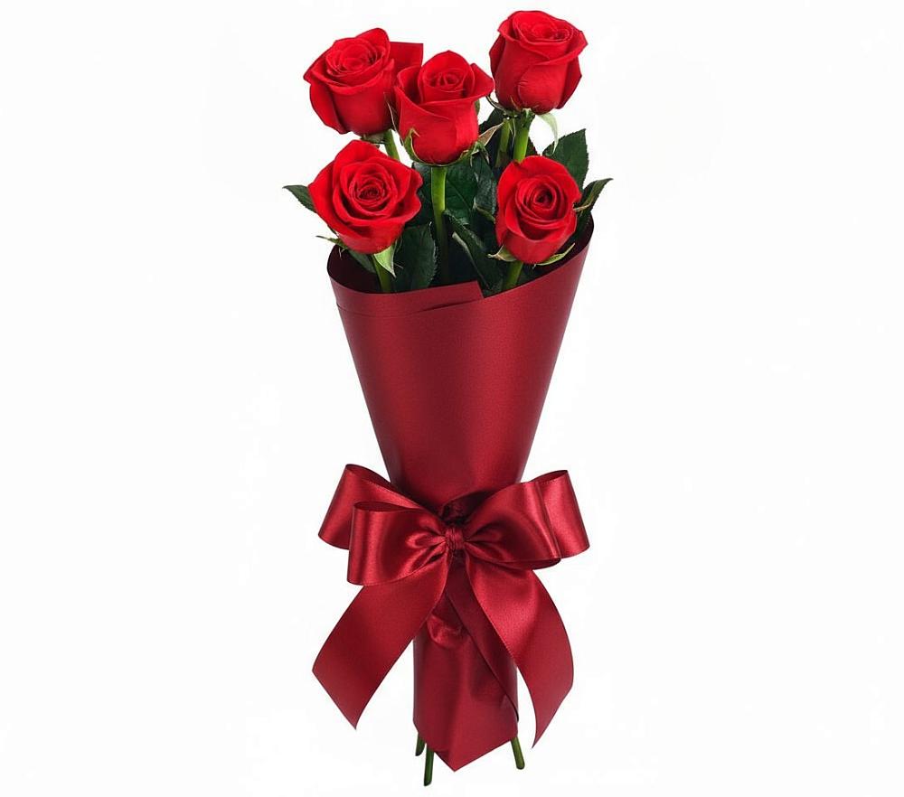 Букет 5 Красных роз Эдлесс Лав в Пыть-Яхе