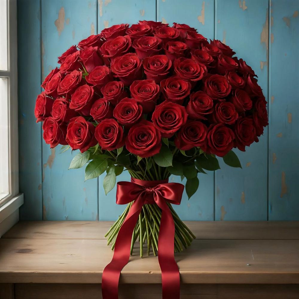 Букет Красные розы Блэк Меджик в Пыть-Яхе