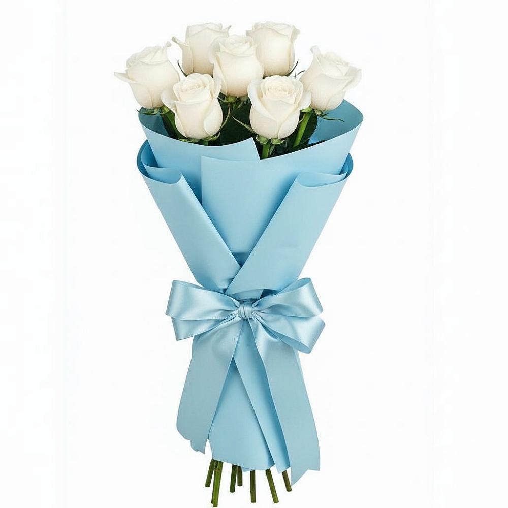 Букет 7 белых роз Проуд в Пыть-Яхе