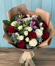 Букет цветов из:  Розы и Альстромерии в Пыть-Яхе