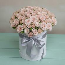 Цветочная композиция из Розы в шляпной коробке в Пыть-Яхе