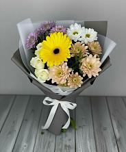 Букет цветов из:  Розы, Герберы и Хризантемы в Пыть-Яхе