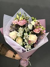 Букет цветов из:  Альстромерии, Розы и Лизиантусы #REPLACE_PRED# Пыть-Яхе