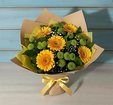 Букет цветов из:  Герберы и Хризантемы в Пыть-Яхе