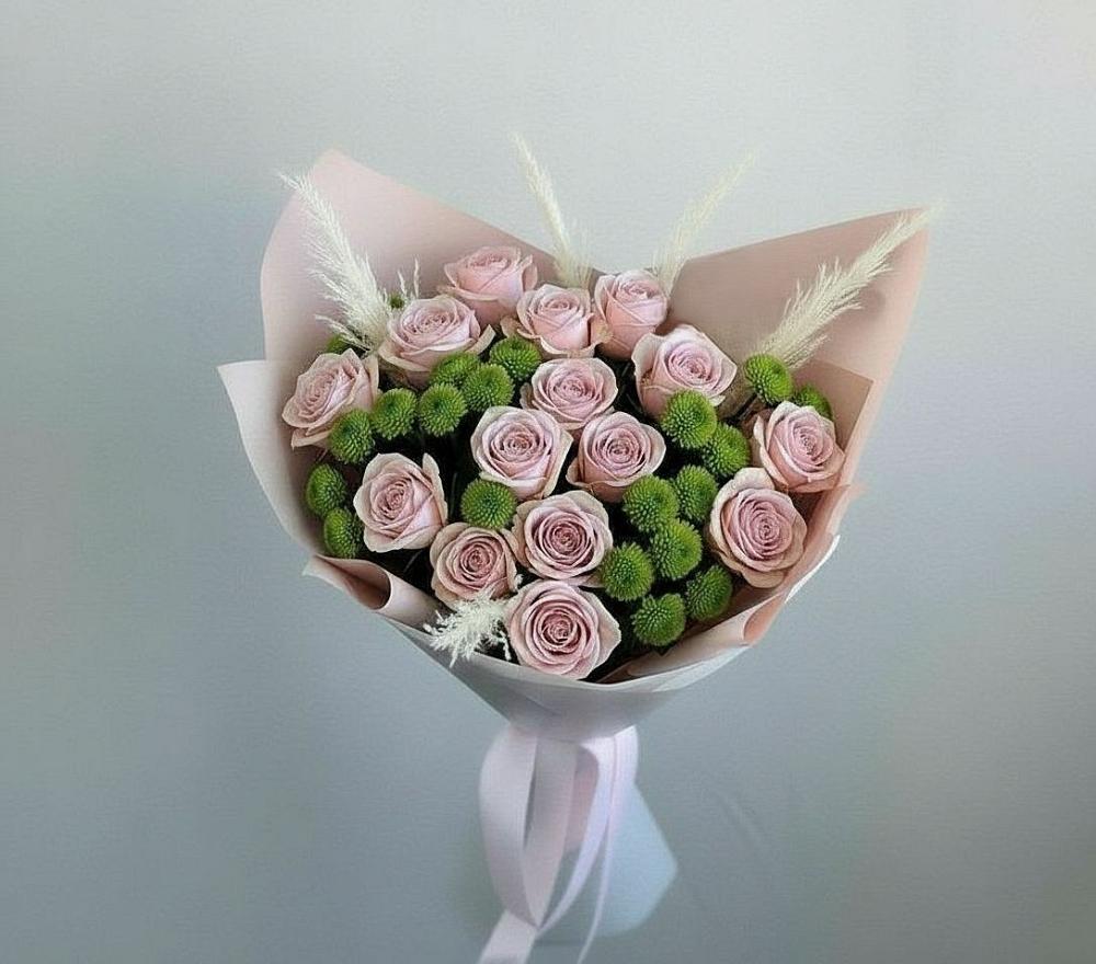 Букет цветов из: Розы и Хризантемы в Пыть-Яхе