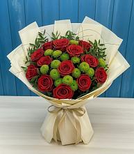 Букет цветов из:  Розы и Хризантемы в Пыть-Яхе