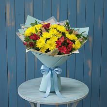 Букет цветов из:  Альстромерии и Хризантемы в Пыть-Яхе