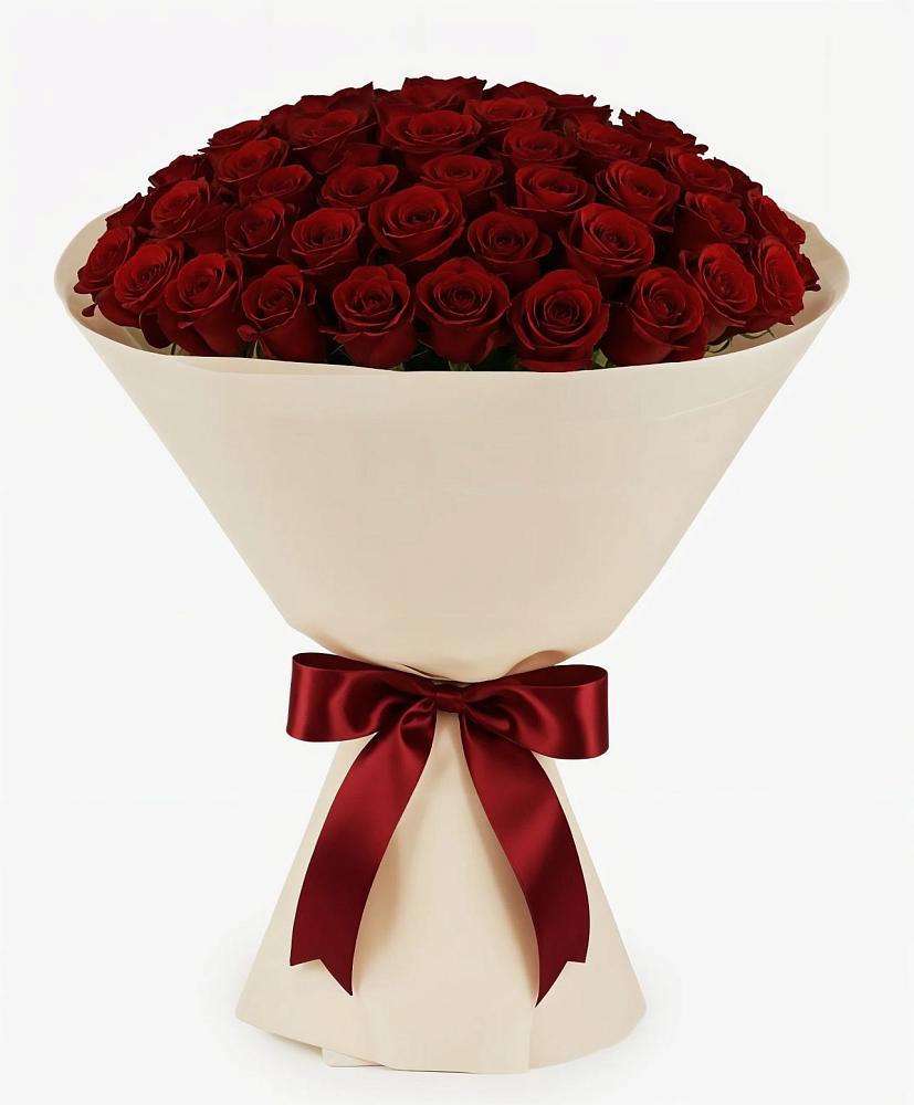 Букет 101 Бордовая роза Блэк Бакарра в Пыть-Яхе